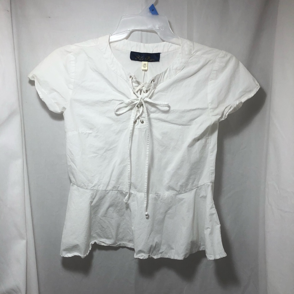 Blue Rain white blouse xs